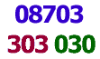 0870 3 303 030